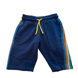 Boden Navy Drawstring Shorts Side Stripe Elastic Drawstring Waist Size 8Y